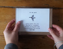 Load image into Gallery viewer, Duck greeting card, birds you would see on a pond card by Alice Draws The Line