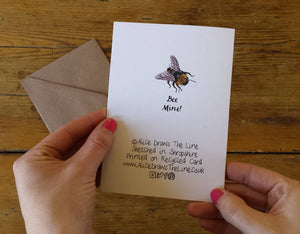 Bee Mine Valentines card by Alice Draws The Line