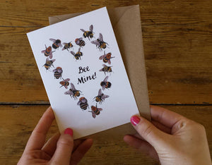 Bee Mine Valentines card by Alice Draws The Line