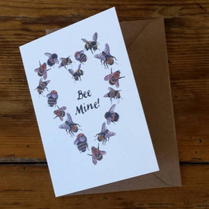 Bee Mine Valentines card by Alice Draws The Line