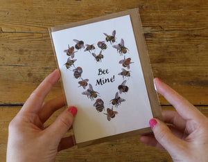Bee Mine Valentines card by Alice Draws The Line