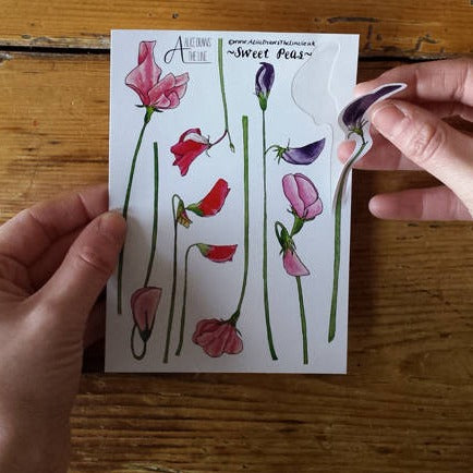 Sweet Pea sticker sheets