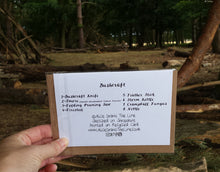 Load image into Gallery viewer, Bushcraft greeting card by Alice Draws the Line, Bushcraft kit