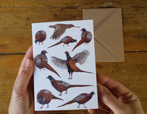 Pheasants Card by Alice Draws The Line