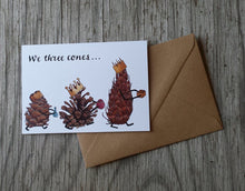 Load image into Gallery viewer, We Three Cones Christmas Card