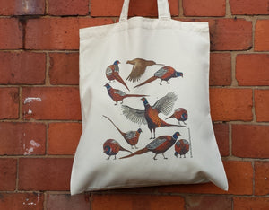 Pheasants tote bag