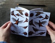 Load image into Gallery viewer, Pheasants Notebook by Alice Draws The Line, recycled paper, A6 paper