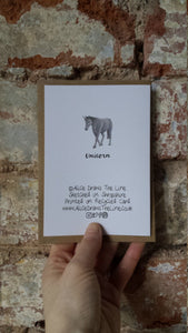 Unicorn Greeting card by Alice Draws the Line