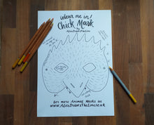 Load image into Gallery viewer, Printable Colour In Chick mask