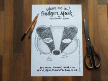 Load image into Gallery viewer, Colour in Badger mask