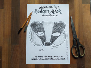 Colour in Badger mask