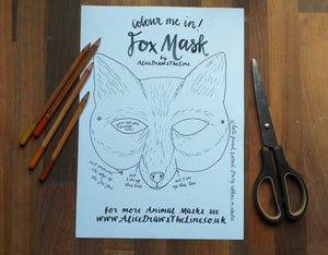Printable Colour in Fox mask