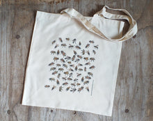 Load image into Gallery viewer, Honey Bees tote bag by Alice Draws The Line Beekeeping gift