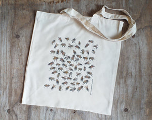 Honey Bees tote bag by Alice Draws The Line Beekeeping gift