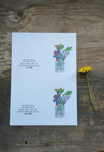 2 Printable posy cards