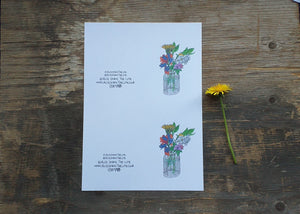 2 Printable posy cards