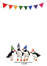 Load image into Gallery viewer, Printable Puffin A4 Puffin Letter Paper with rainbow bunting