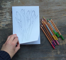 Load image into Gallery viewer, Printable Colour in Tulip card