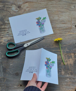 2 Printable posy cards