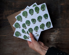 Load image into Gallery viewer, Sprouts, sprouts, sprouts A square Christmas card