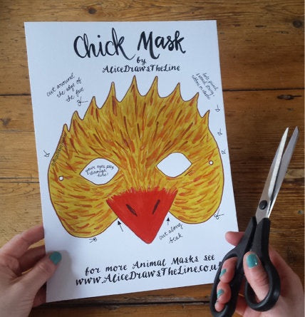 Printable Chick mask