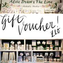 Load image into Gallery viewer, Alice Draws the Line Gift Voucher