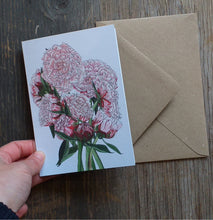 Load image into Gallery viewer, Peony Greeting Card, Blank inside