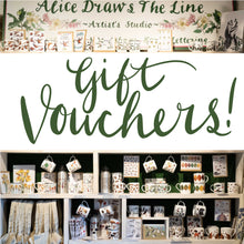 Load image into Gallery viewer, Alice Draws the Line Gift Voucher