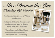 Load image into Gallery viewer, Alice Draws the Line workshop gift voucher