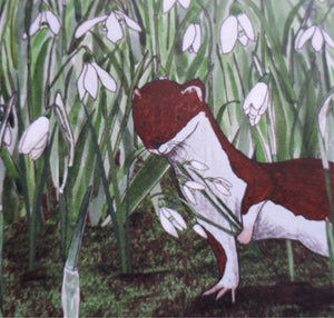 Stoat in the Snowdrops card (or stoat-ally devoted!)