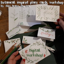 Load image into Gallery viewer, Botanical inspired place cards workshop (digital)