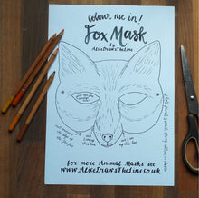 Load image into Gallery viewer, Printable Colour in Fox mask