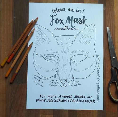 Printable Colour in Fox mask