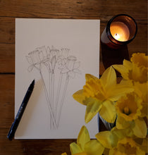 Load image into Gallery viewer, Garden flowers colouring in sheets