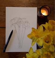 Garden flowers colouring in sheets