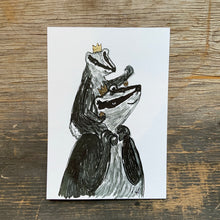 Load image into Gallery viewer, Badgers in black ink and gold