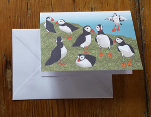 Seaside selection of cards by Alice Draws The Line, set of 3 greeting cards, printed on recycled card and blank inside